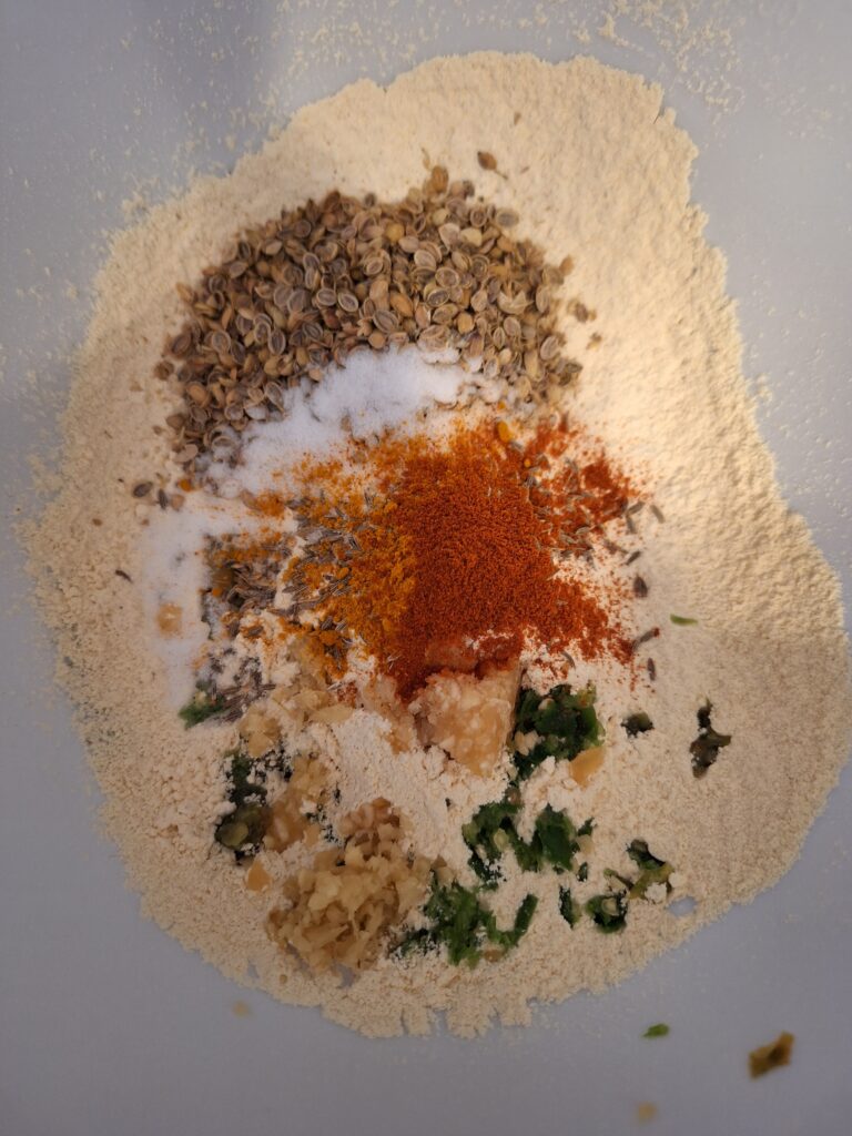 Gram flour and spices