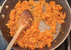 Onions with tomatoes added