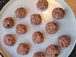 Koftas prepared, ready to be cooked