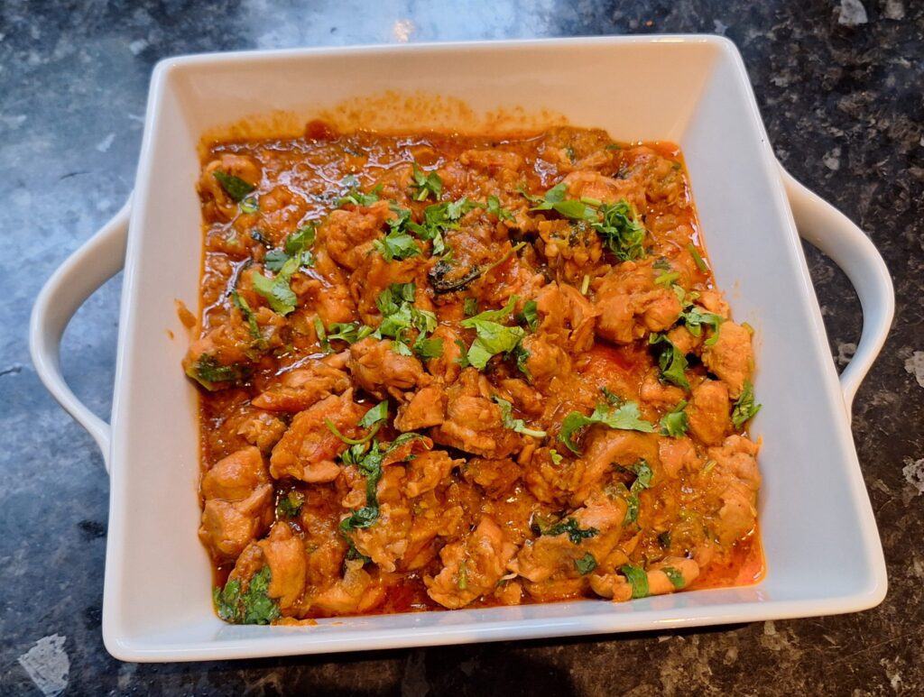 Chicken Balti ready to serve