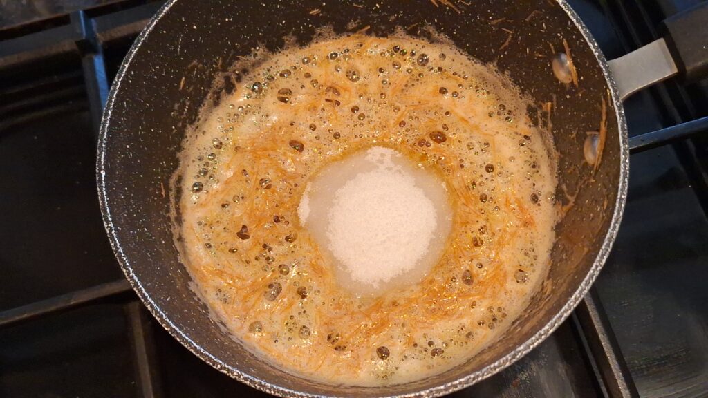 Add the sugar