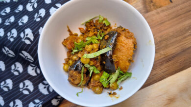 Aloo Baingan, a wonderfully warming vegetarian curry