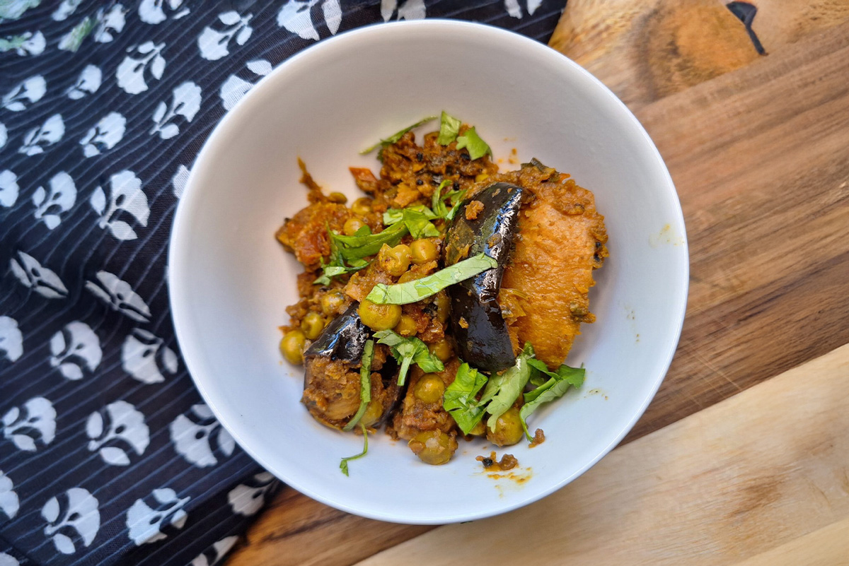 Aloo Baingan, a wonderfully warming vegetarian curry