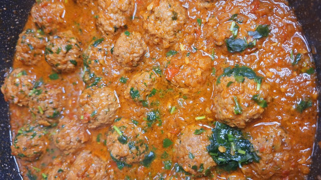 Cooked koftas