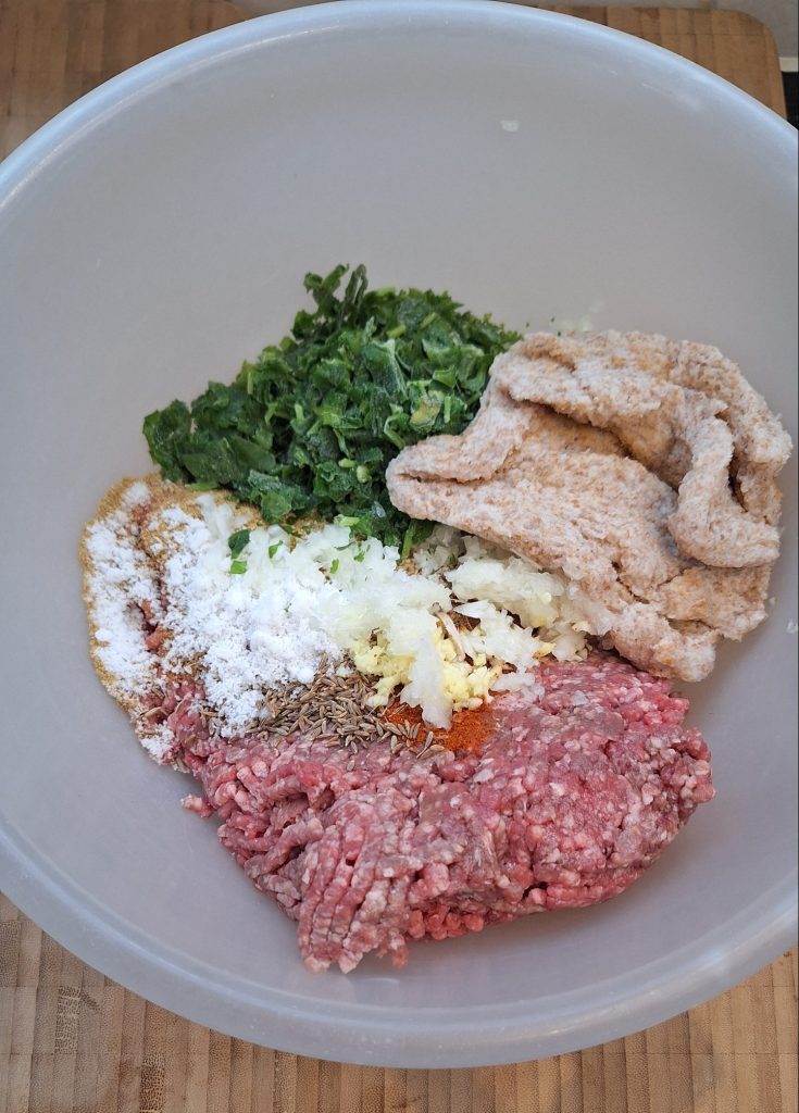 Lamb mince with spices and garlic ginger