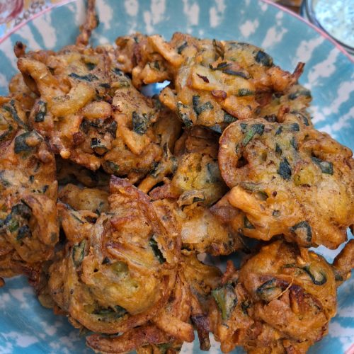 Vegetable Pakoras with chutney