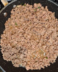 Browned mince lamb