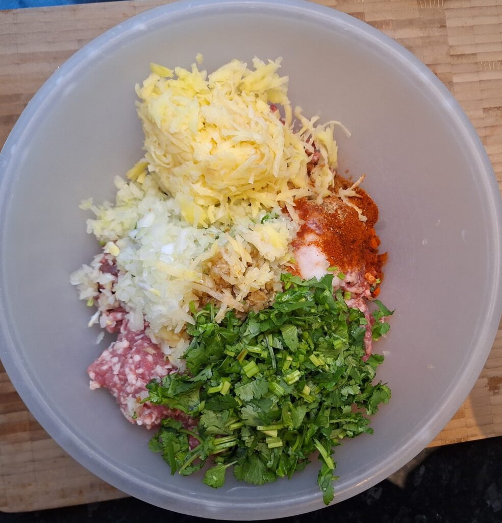 Authentic Pakistani appetisers mince kebab mix