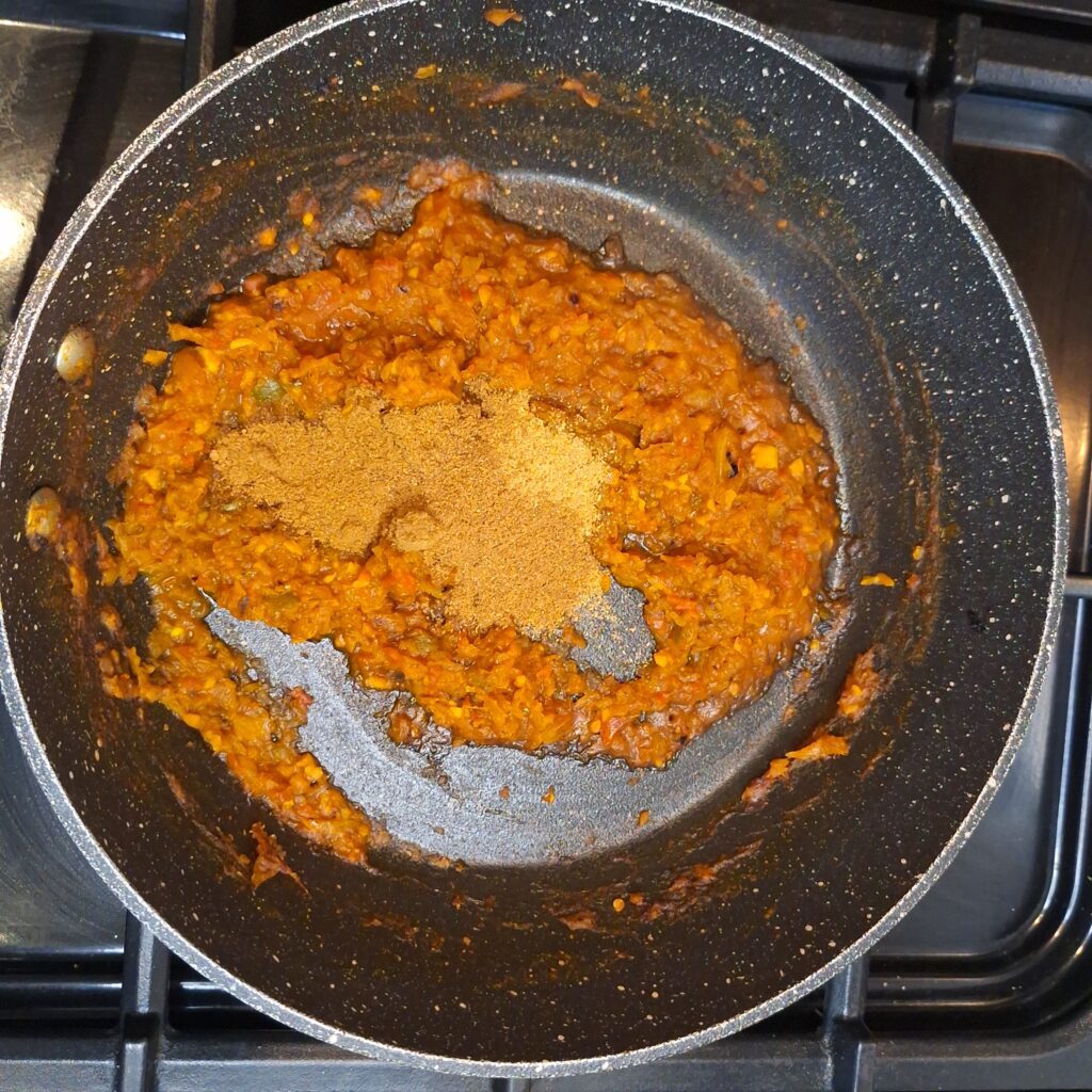 Masala with spices added