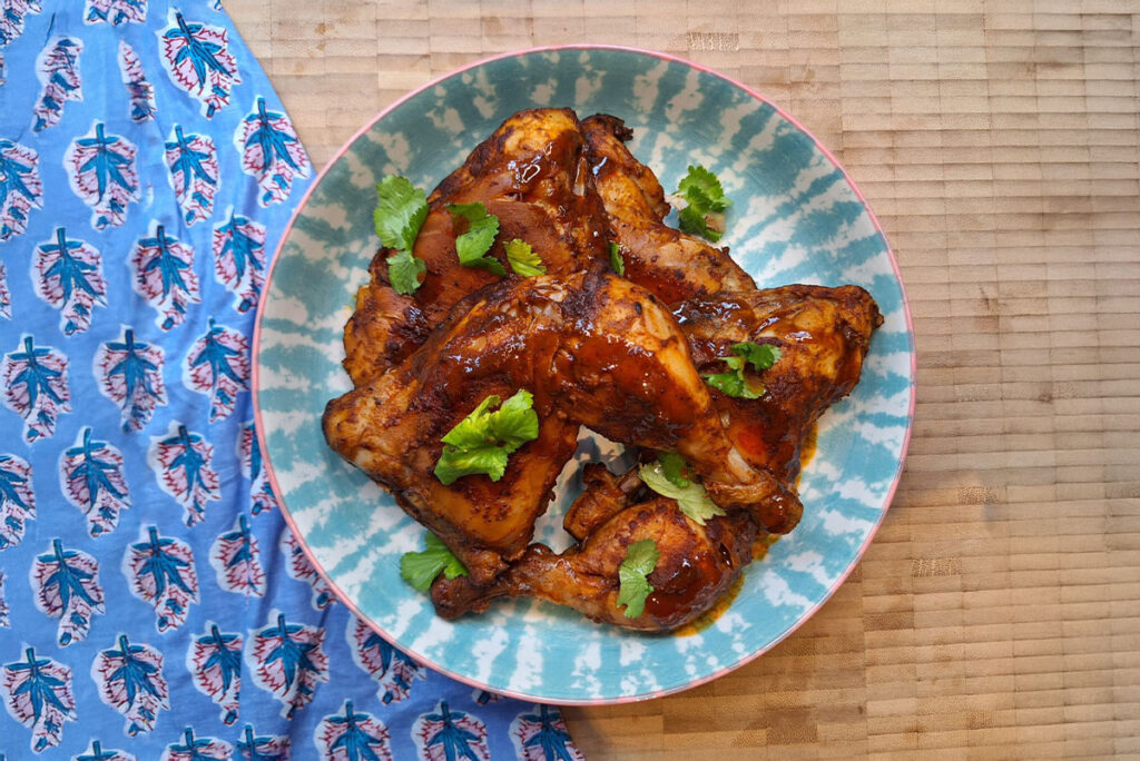 Chicken Legs, a sensational spicy and tangy roast
