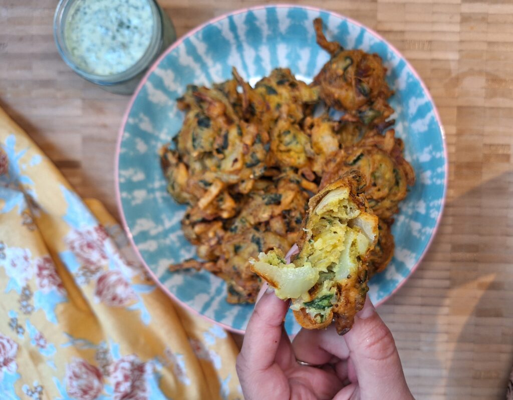 Pakoras ready to eat