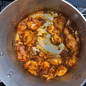 Browned chicken