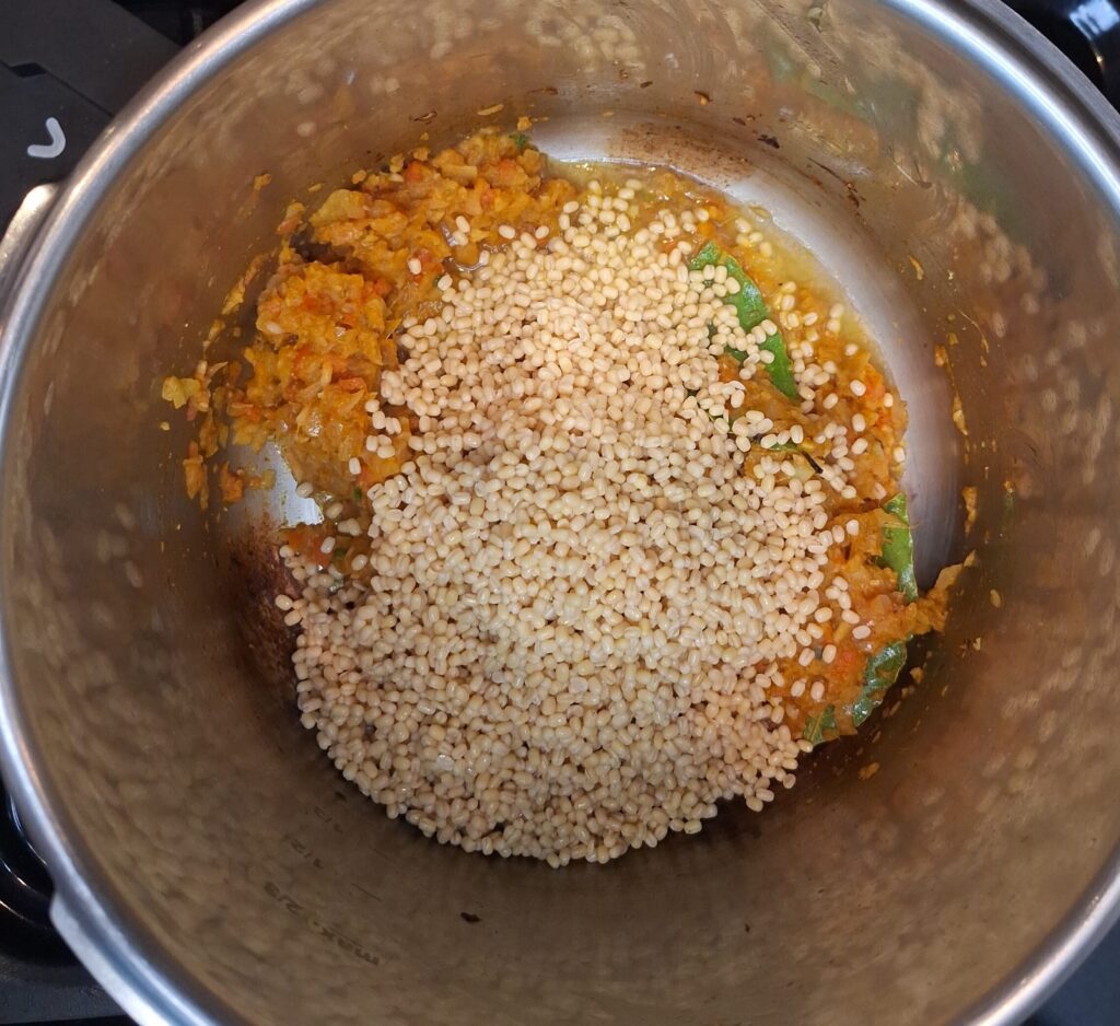 Add the daal to the pan