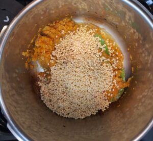 Add the daal to the pan