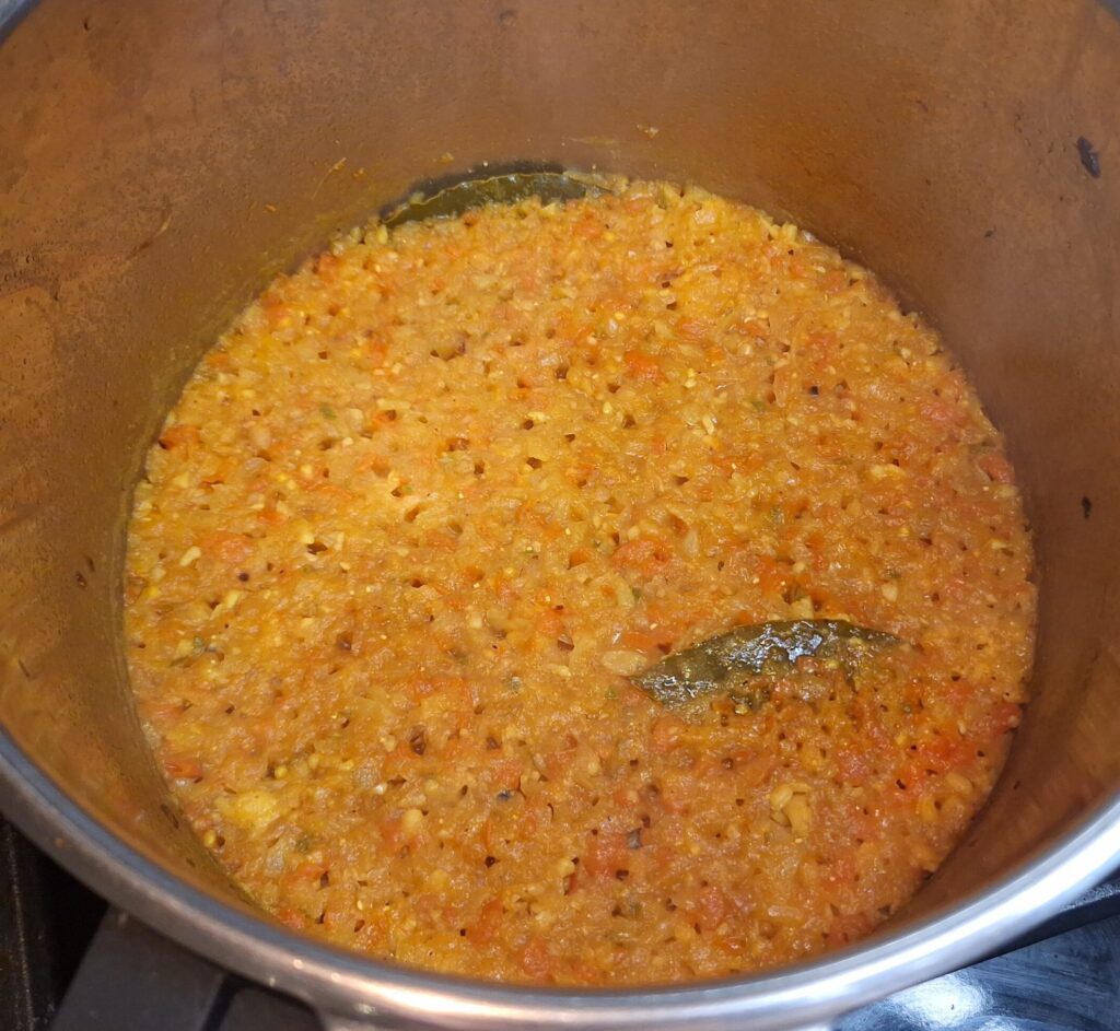 Daal after being steamed in pressure cooker