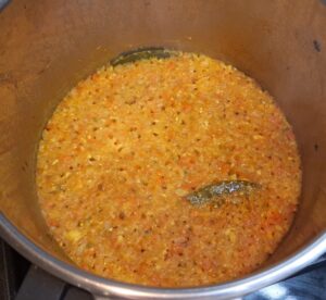 Daal after being steamed in pressure cooker