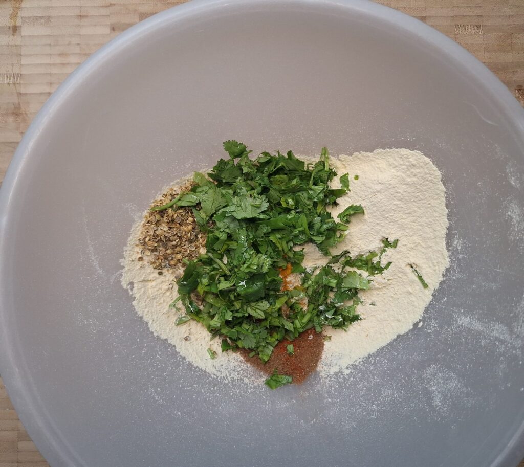 Gram flour and spices