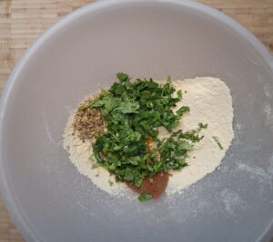 Gram flour and spices