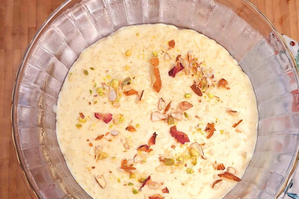 Kheer ready to serve