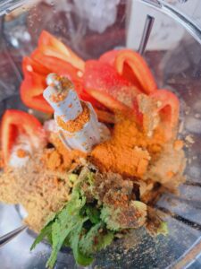 Ingredients in food processor