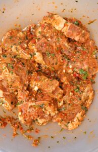 Marinated lamb loin chops