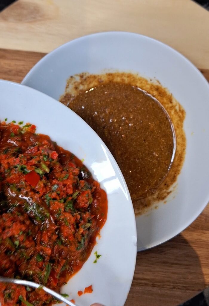 Red pepper and coriander paste