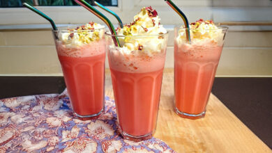 Rose Milkshake, sweet and fragrant