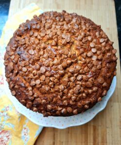 Moist date cake with walnuts
