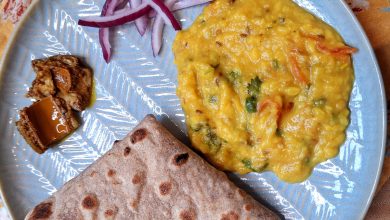 Dal, roti and achar