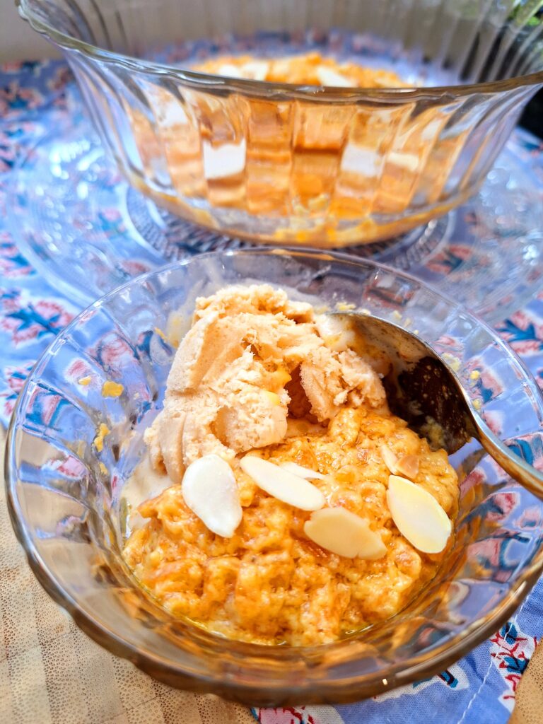 Gajrela and ice cream
