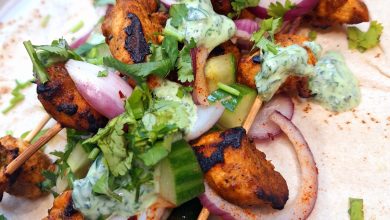 Tandoori chicken tikka on skewer