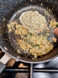 Add dried faungreek leaves