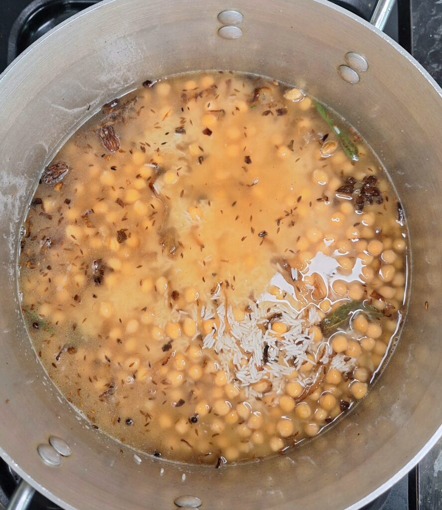 Add water to pan