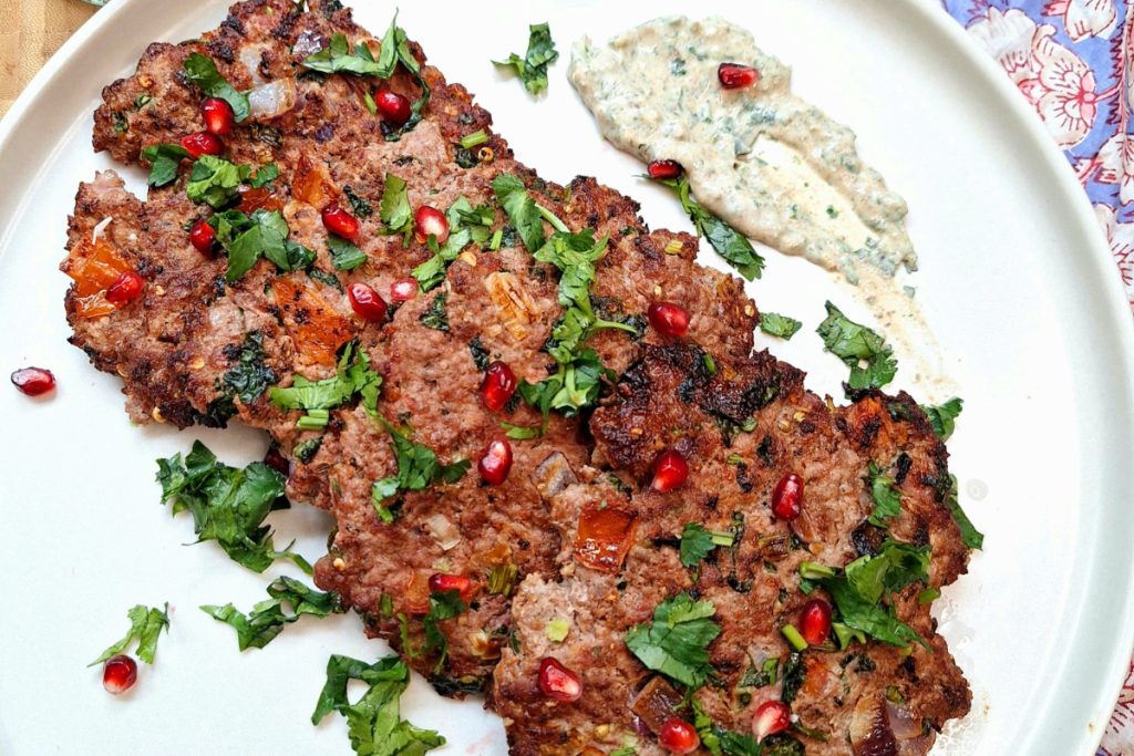 Pomegranate Chutney served with chapli kebabs,