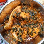 Chicken palak ready to serve