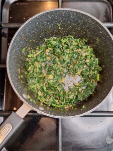 Palak wilted down