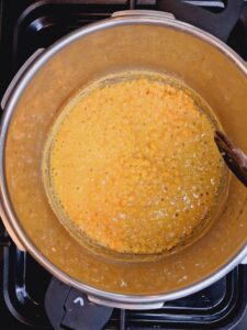 Daal after water has evaporated