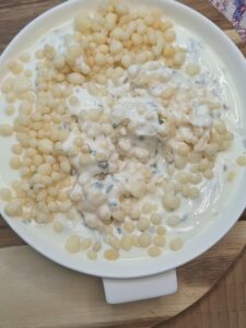 Boondi to be mixed with yoghurt