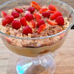 Chocolate trifle ready to serve