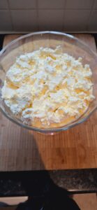 Whipped cream layer
