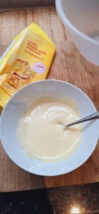 White chocolate melted
