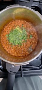 add butter and fresh coriander