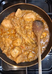 Chicken karahi simmering