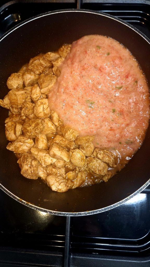 Add tomatoes and green chillies