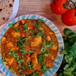 Bhuna Chicken ready to serve with chapati