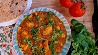Bhuna Chicken ready to serve with chapati