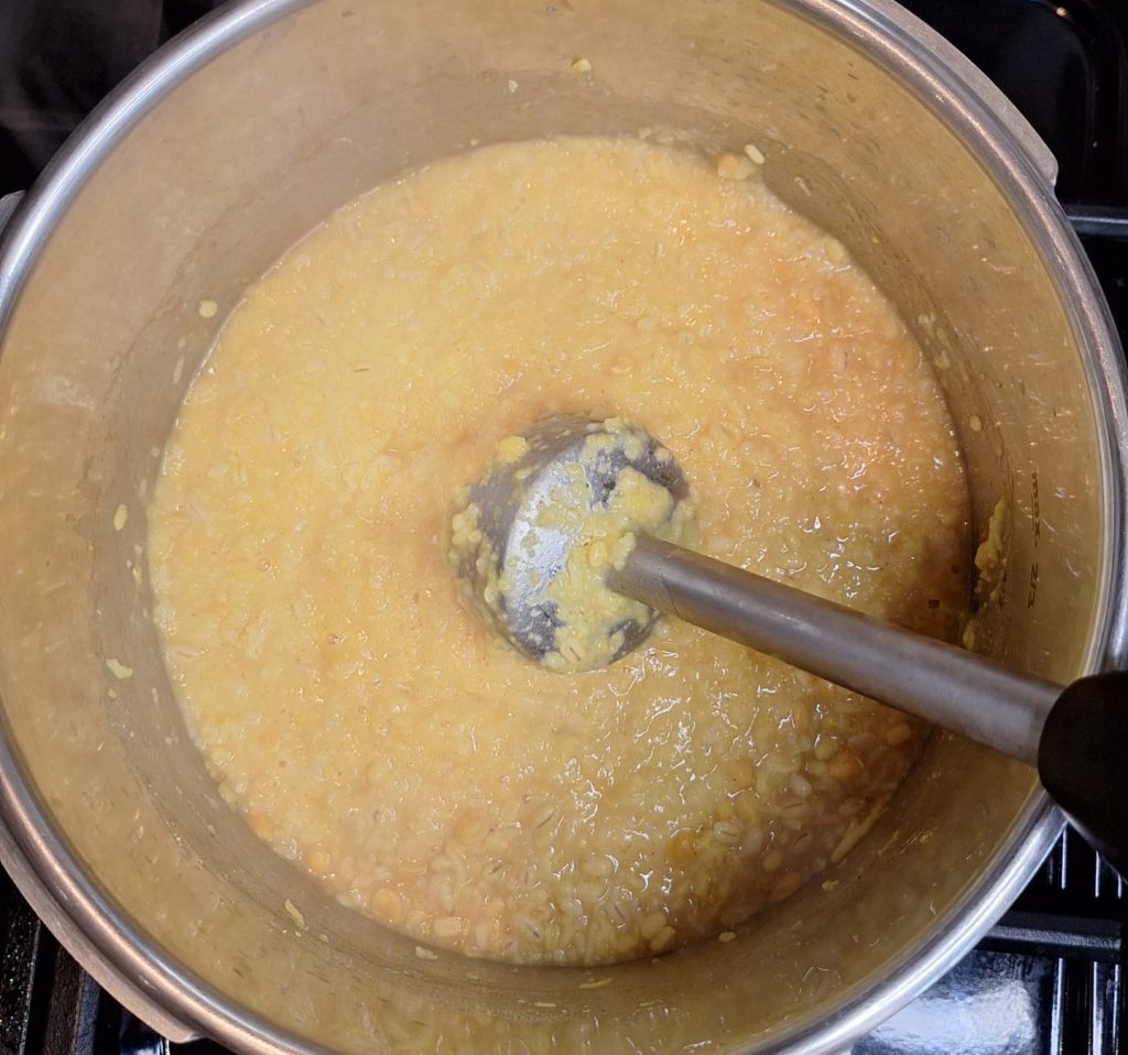 Lentils hand blended