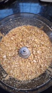 Nuts blended coarsely
