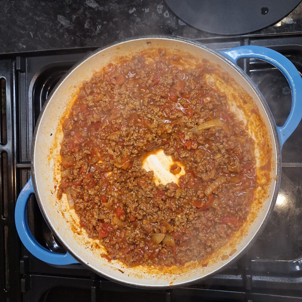 Simmer mince mixture