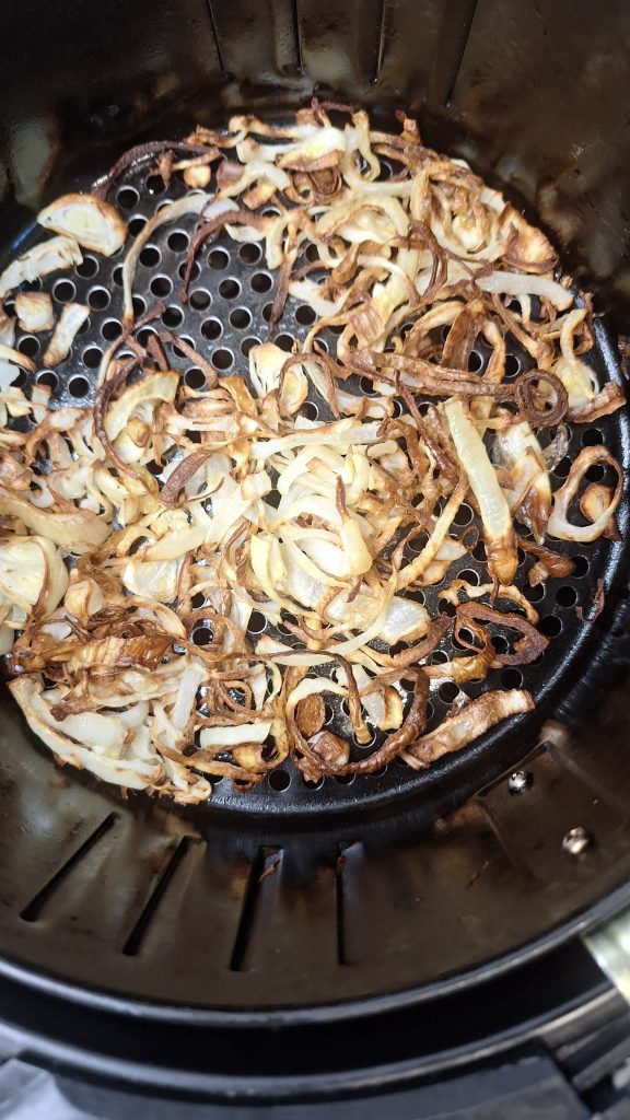 Air fried onions